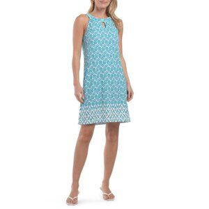 CABANA LIFE Blue Upf 50 Rosemary Beach Mini Shift Dress